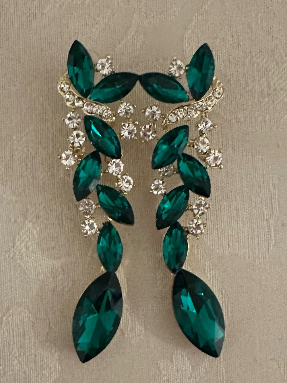 Emerald Green Drop Earrings